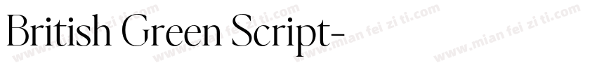 British Green Script字体转换